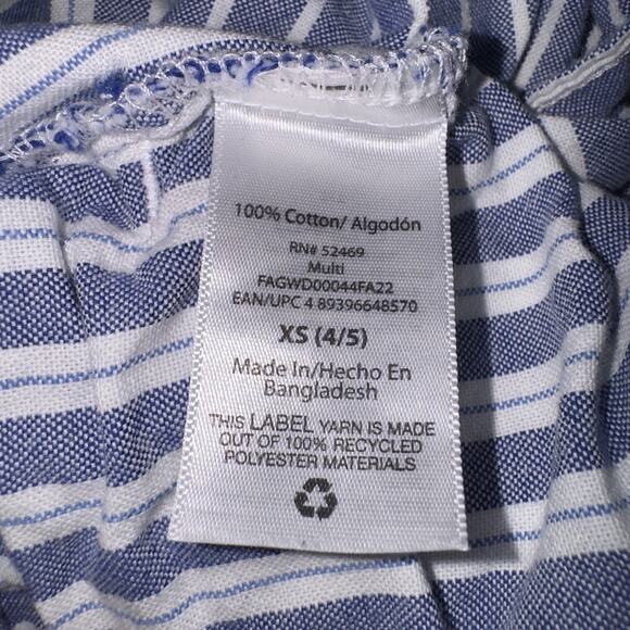 Free Assembly Striped white and blue Button Down Shirt XS - Picture 5 of 7